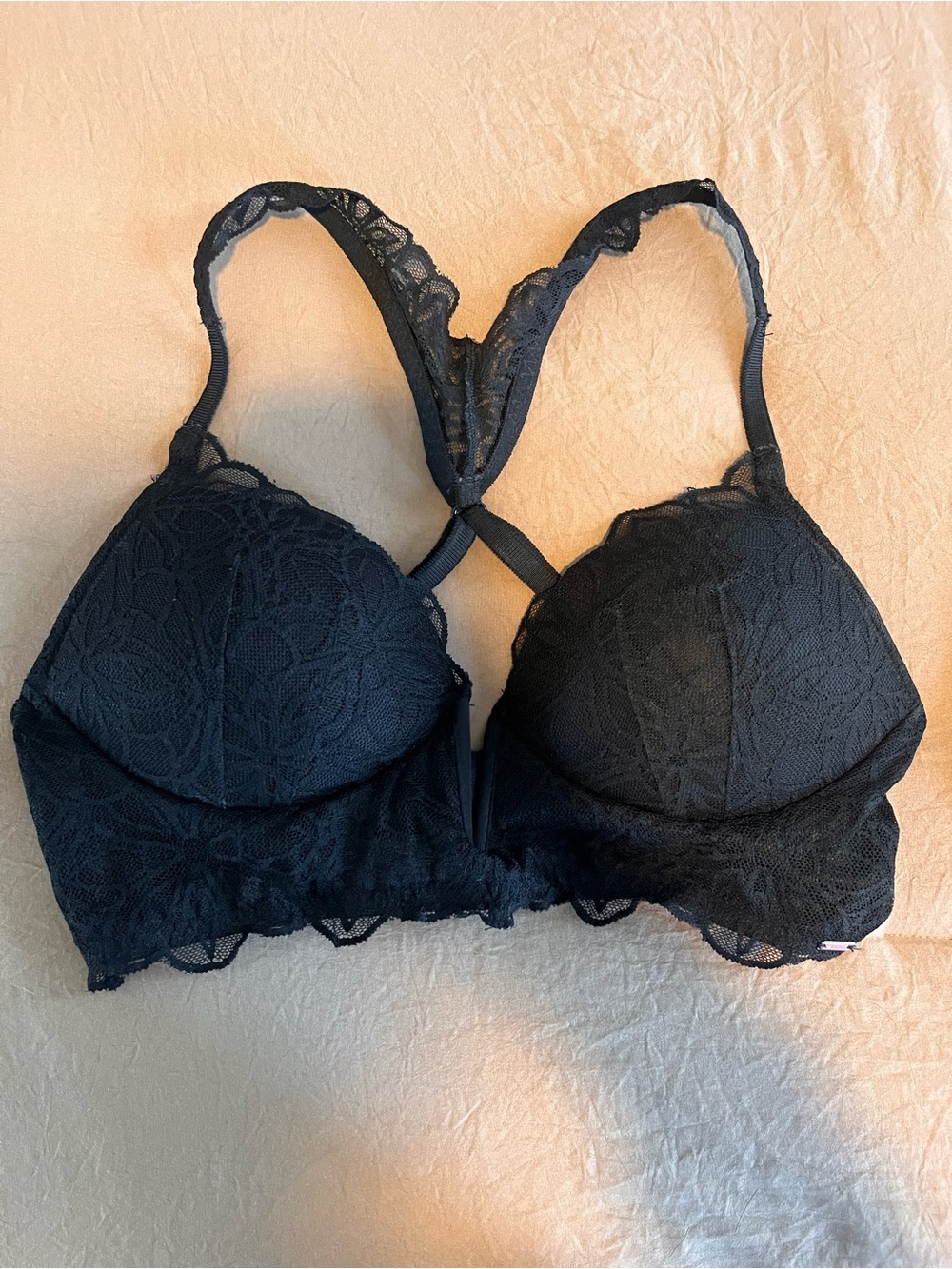 Victoria's Secret Black Lace Racerback Bra